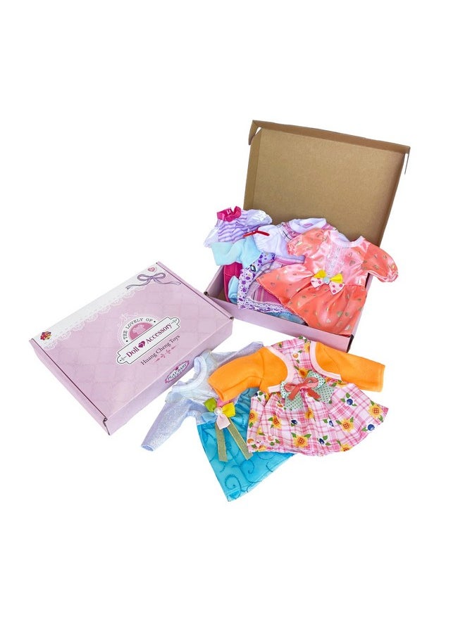 Huang Cheng Toys 6 Sets Baby Doll Clothes for 12-14 Inch Girl Doll,