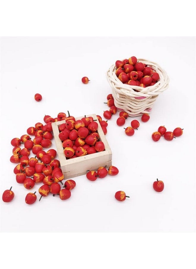 SXFSE Dollhouse Decoration Accessories, 1:12 Dollhouse 10 Pcs Farm Props Kitchen Miniature Food Play Fruit Set (Red Apple)