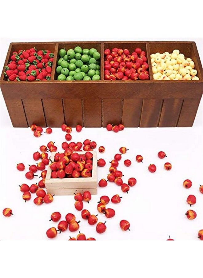 SXFSE Dollhouse Decoration Accessories, 1:12 Dollhouse 10 Pcs Farm Props Kitchen Miniature Food Play Fruit Set (Red Apple)
