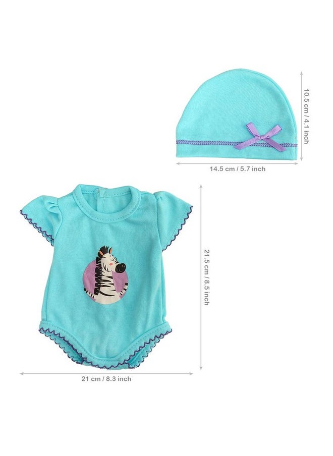 Miunana 5 PCS 16-18 inch Baby Doll Clothes Outfit Pajamas for Baby Doll Clothes, 17 Inch Doll and for 18 Inch Girl Doll Outfits 2 Years Old Baby Doll