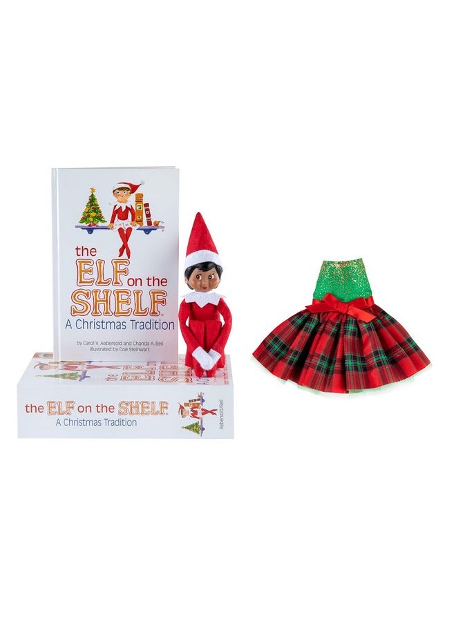 The Elf on the Shelf® Brown Eyed Girl with Claus Couture Collection® Gifts & Glamour Party Dress