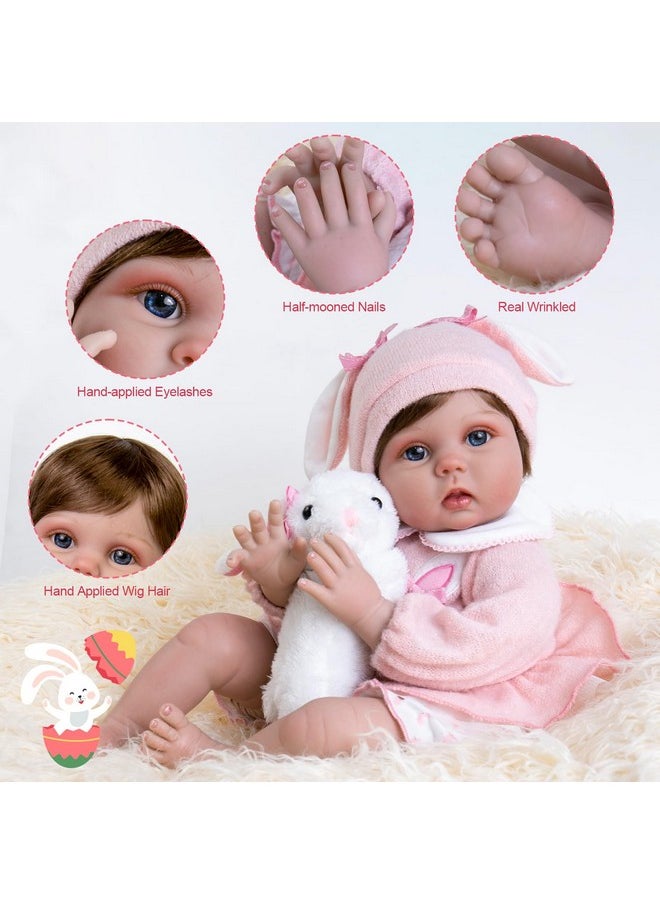Aori Reborn Baby Dolls - Lifelike Girl Doll, Realistic Newborn Baby Doll with Feeding Toy, Gift Set for Kids 3+