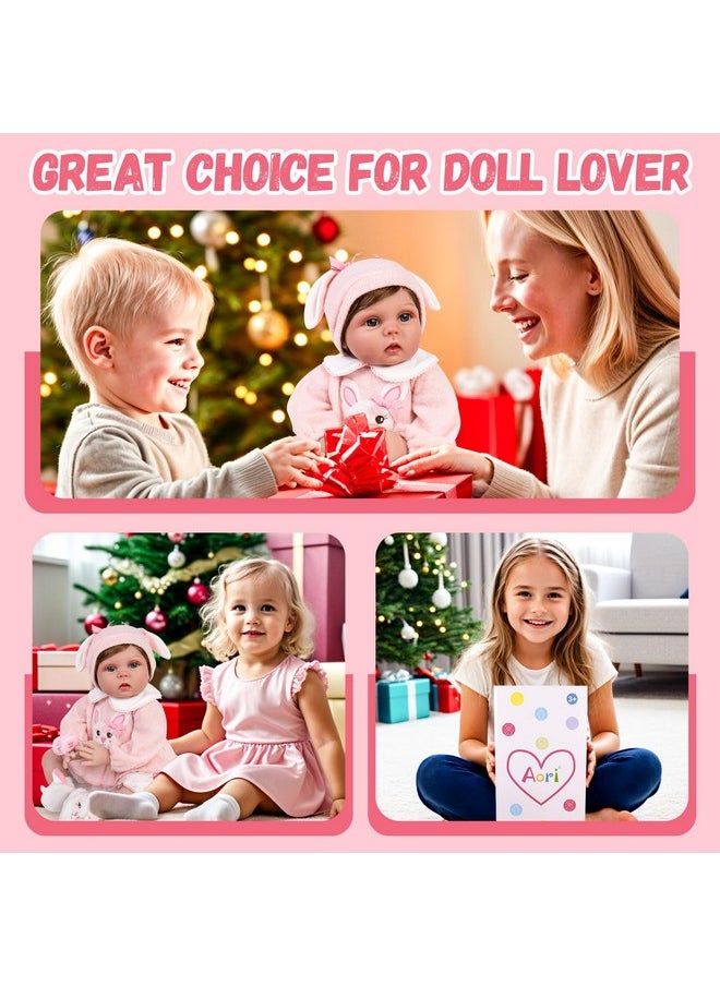 Aori Reborn Baby Dolls - Lifelike Girl Doll, Realistic Newborn Baby Doll with Feeding Toy, Gift Set for Kids 3+
