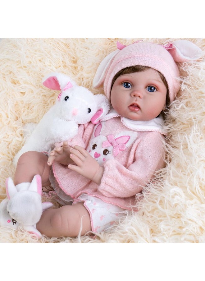 Aori Reborn Baby Dolls - Lifelike Girl Doll, Realistic Newborn Baby Doll with Feeding Toy, Gift Set for Kids 3+