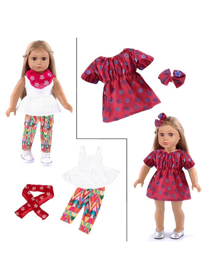 ebuddy 10 Sets 18 Inch Doll Clothes 18 Inch Doll Clothes and Accessories Fit for 18 inch Dolls 18 Inch Girl Doll