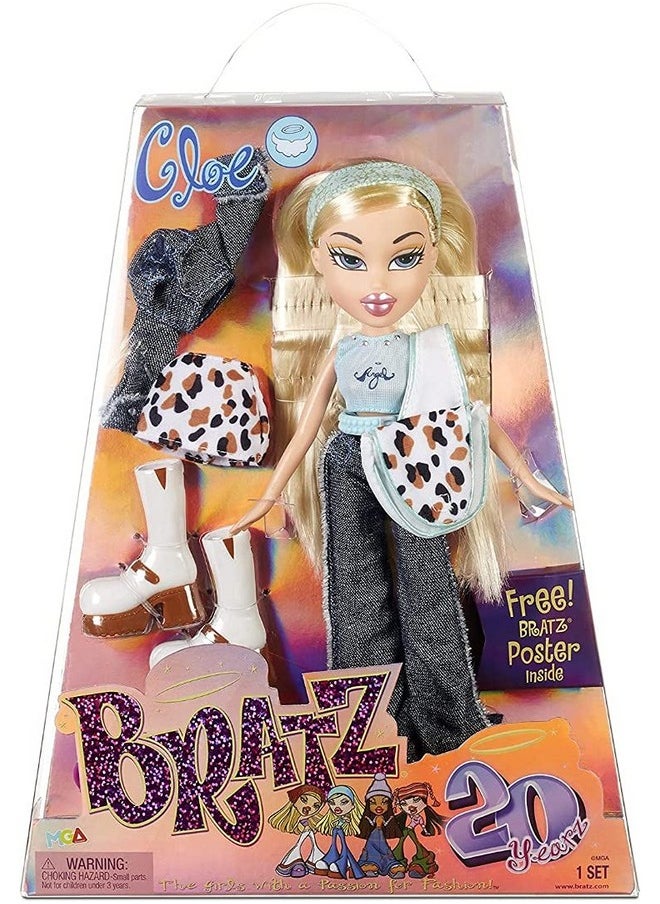 Bratz 20 Yearz Anniversary Edition Cloe Doll - 2 Outfits, Accessories & Holographic Poster - Ages 7+