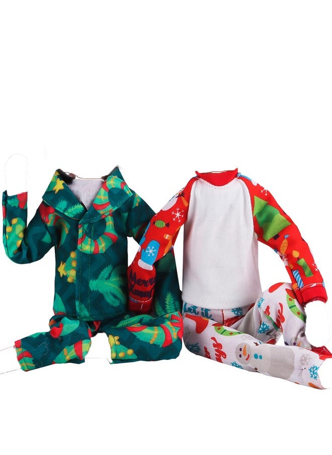 YAMASO ELF Doll Sleepwear Sets 2pcs Pajamas (Green+Red)