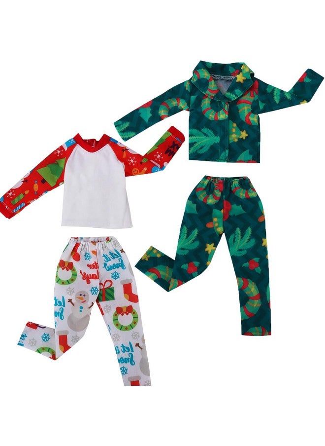 YAMASO ELF Doll Sleepwear Sets 2pcs Pajamas (Green+Red)