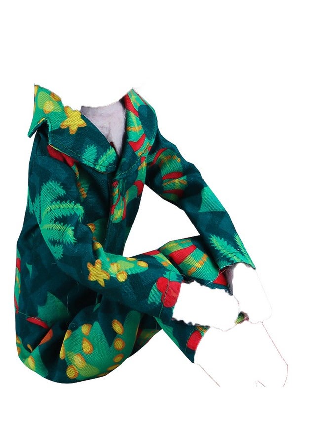 YAMASO ELF Doll Sleepwear Sets 2pcs Pajamas (Green+Red)