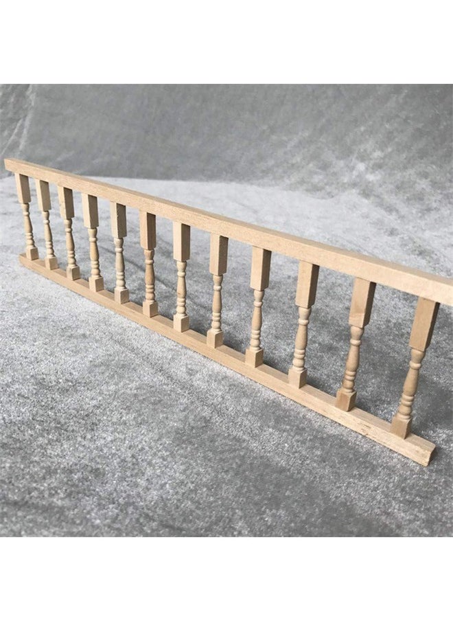 SXFSE Dollhouse Decoration Accessories,Miniature Fence Handrail 1:12 Mini Dollhouse Fence Cute House Mini Fence (Beige, 2 Pcs)