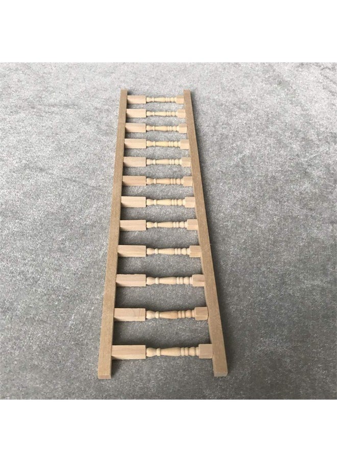 SXFSE Dollhouse Decoration Accessories,Miniature Fence Handrail 1:12 Mini Dollhouse Fence Cute House Mini Fence (Beige, 2 Pcs)