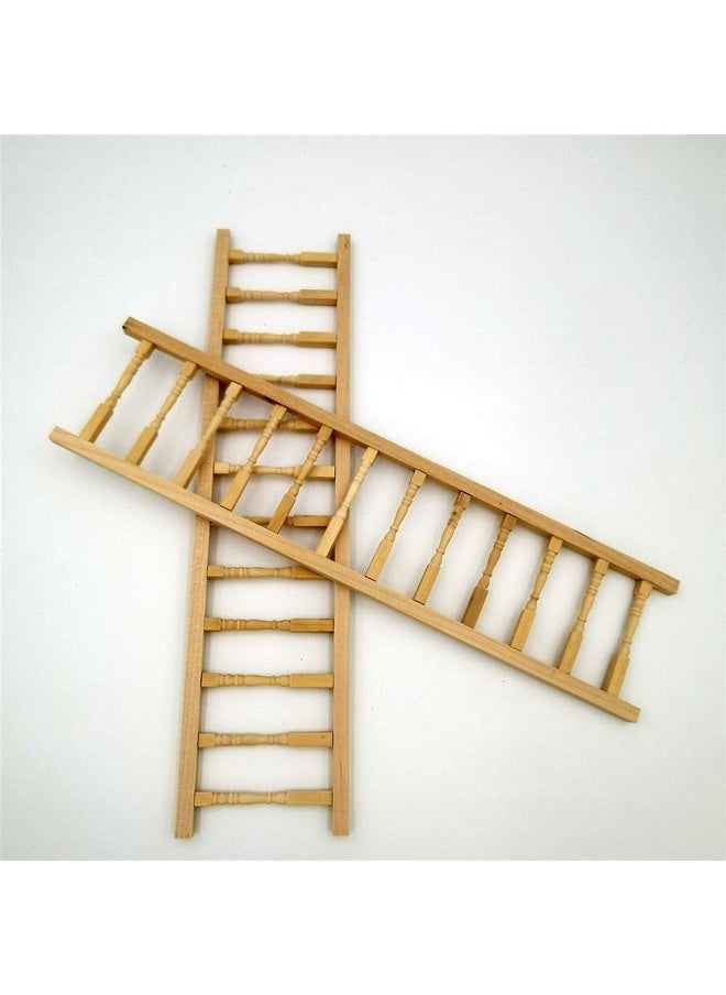 SXFSE Dollhouse Decoration Accessories,Miniature Fence Handrail 1:12 Mini Dollhouse Fence Cute House Mini Fence (Beige, 2 Pcs)