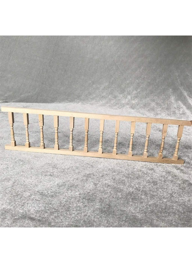 SXFSE Dollhouse Decoration Accessories,Miniature Fence Handrail 1:12 Mini Dollhouse Fence Cute House Mini Fence (Beige, 2 Pcs)