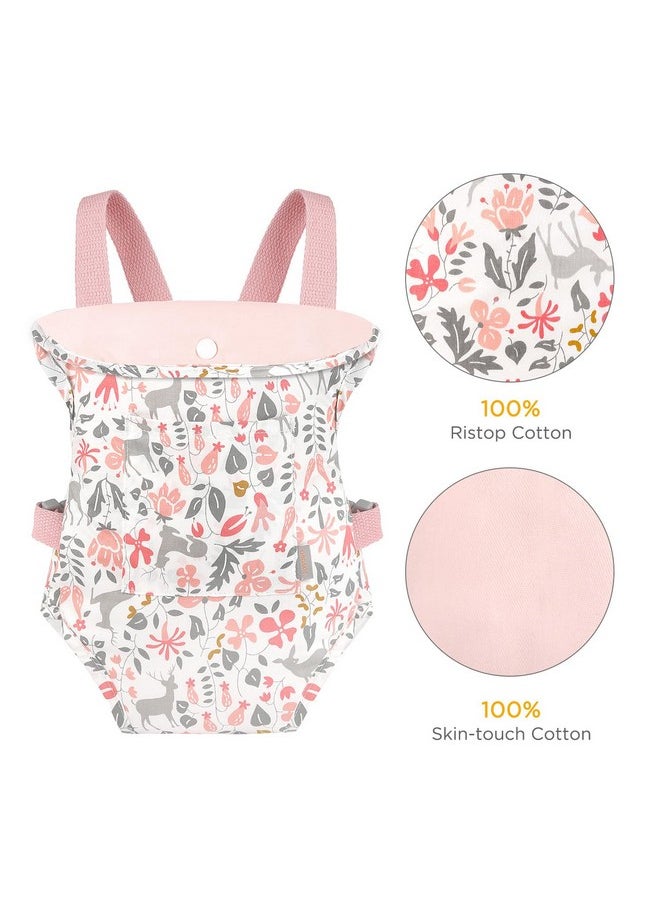 GAGAKU Baby Doll Carrier Doll Accessories for 18-inch Dolls IKEA Doll Reborn Baby Doll Bitty Baby American Girl Doll Carrier for Little Girls - Pink (Reindeer)
