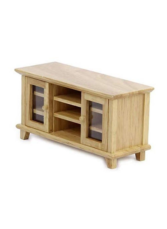 SXFSE Dollhouse TV Cabinet, 1:12 Scale Dollhouse Accessories Miniature Furniture Decor Model, Kids Play Toy