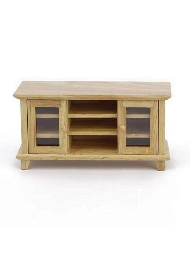 SXFSE Dollhouse TV Cabinet, 1:12 Scale Dollhouse Accessories Miniature Furniture Decor Model, Kids Play Toy