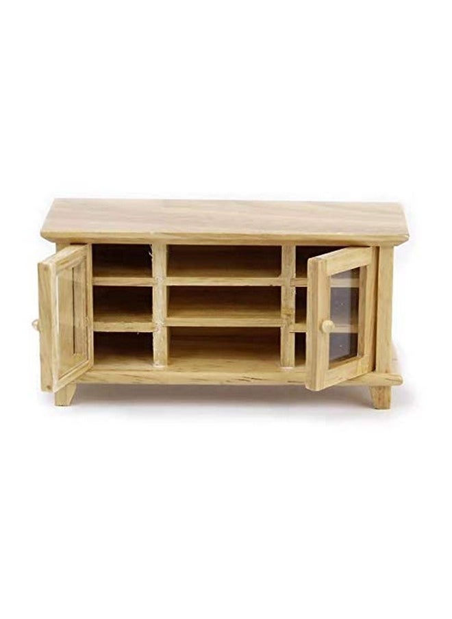SXFSE Dollhouse TV Cabinet, 1:12 Scale Dollhouse Accessories Miniature Furniture Decor Model, Kids Play Toy