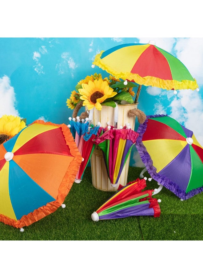 FFNIU 8Pcs Mini Umbrellas for Doll, Doll Umbrella, Mini Umbrella for Decroation, Miniature Toy Umbrella, Mini Toy Umbrella for Kids, Festival Present, Party Decroation, Photograph
