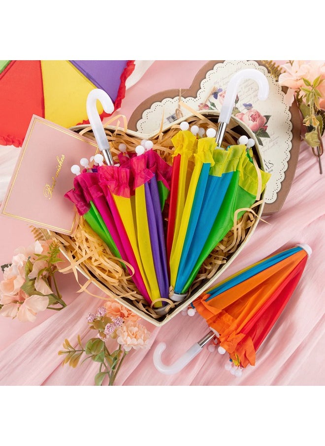 FFNIU 8Pcs Mini Umbrellas for Doll, Doll Umbrella, Mini Umbrella for Decroation, Miniature Toy Umbrella, Mini Toy Umbrella for Kids, Festival Present, Party Decroation, Photograph