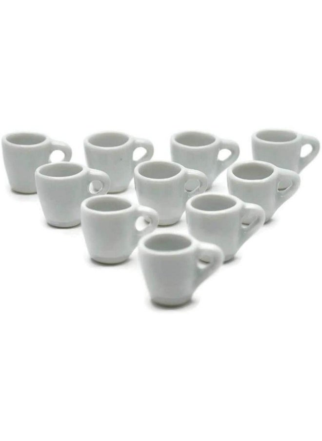 1shopforyou 10 White Coffee Mug Tea Cup Big Size Dollhouse Miniatures Toys & Food Kitchen by Handmade