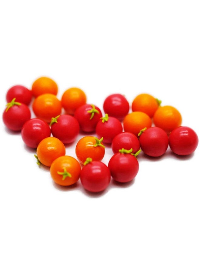 1shopforyou 20 Psc Mix Red and Orange Tomato Dollhouse Miniatures Toys & Food Kitchen by Handmade
