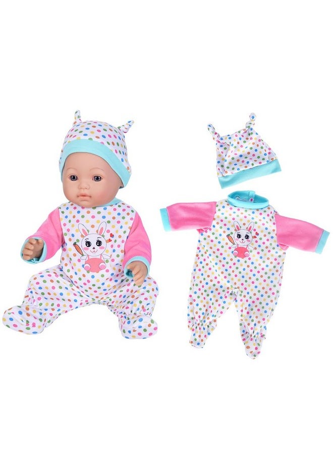 Doll Clothes 3 Set Baby Doll Clothes Fit for 16 to 17 Inch Baby Dolls 15 inch Dolls(Total 7 Pcs)