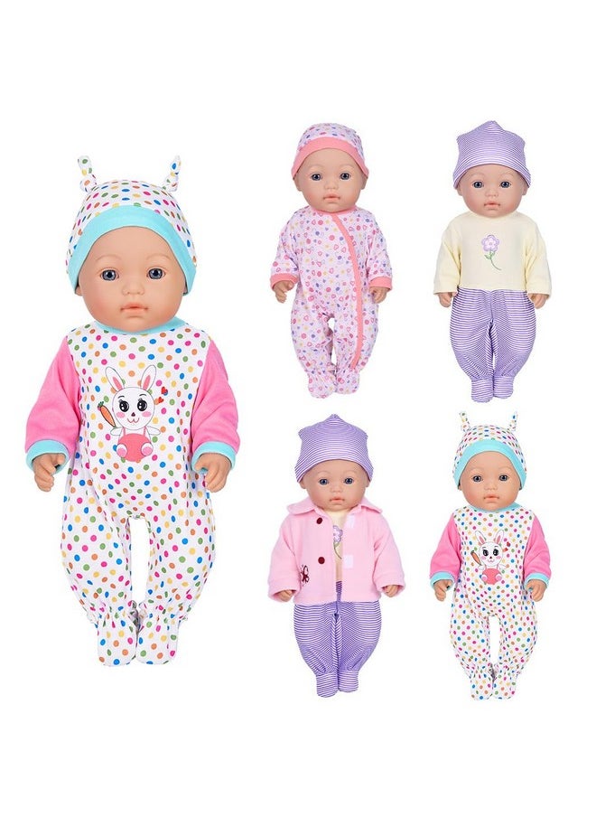 Doll Clothes 3 Set Baby Doll Clothes Fit for 16 to 17 Inch Baby Dolls 15 inch Dolls(Total 7 Pcs)