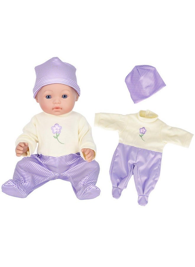 Doll Clothes 3 Set Baby Doll Clothes Fit for 16 to 17 Inch Baby Dolls 15 inch Dolls(Total 7 Pcs)