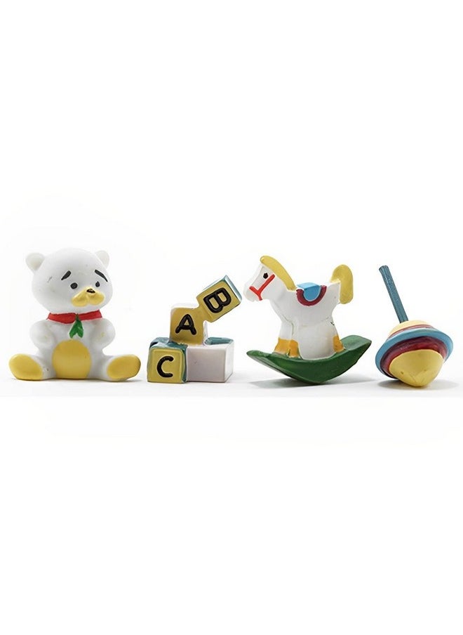 International Miniatures by Classics Dollhouse Miniature Set of 4 Hand Painted Baby Toys