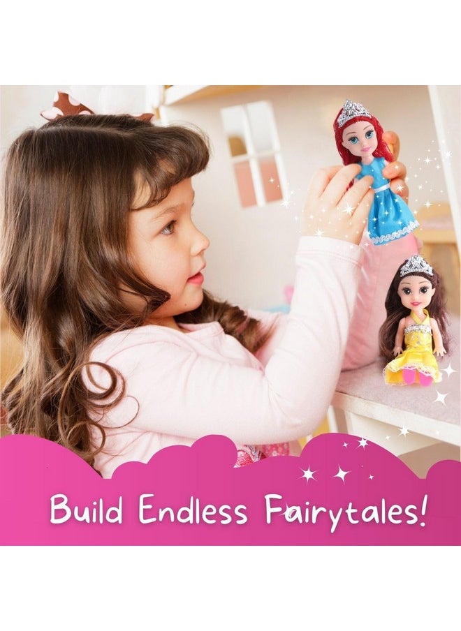 Liberty Imports Little Royal Princess Toddler Dolls with Dresses, Girls Imaginative Pretend Play Small Dolls Party Favors Collection (6 Pack)