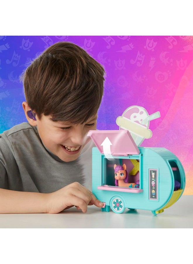 My Little Pony Playset Sunny Starscout Smoothie Truck Set, Hoof to Heart Pony Doll, Toys for Girls and Boys 5 Years Old+