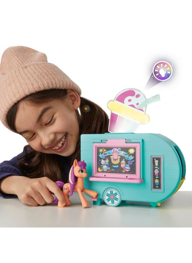 My Little Pony Playset Sunny Starscout Smoothie Truck Set, Hoof to Heart Pony Doll, Toys for Girls and Boys 5 Years Old+