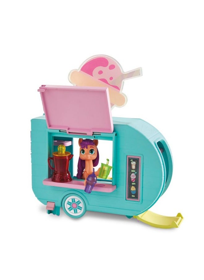 My Little Pony Playset Sunny Starscout Smoothie Truck Set, Hoof to Heart Pony Doll, Toys for Girls and Boys 5 Years Old+