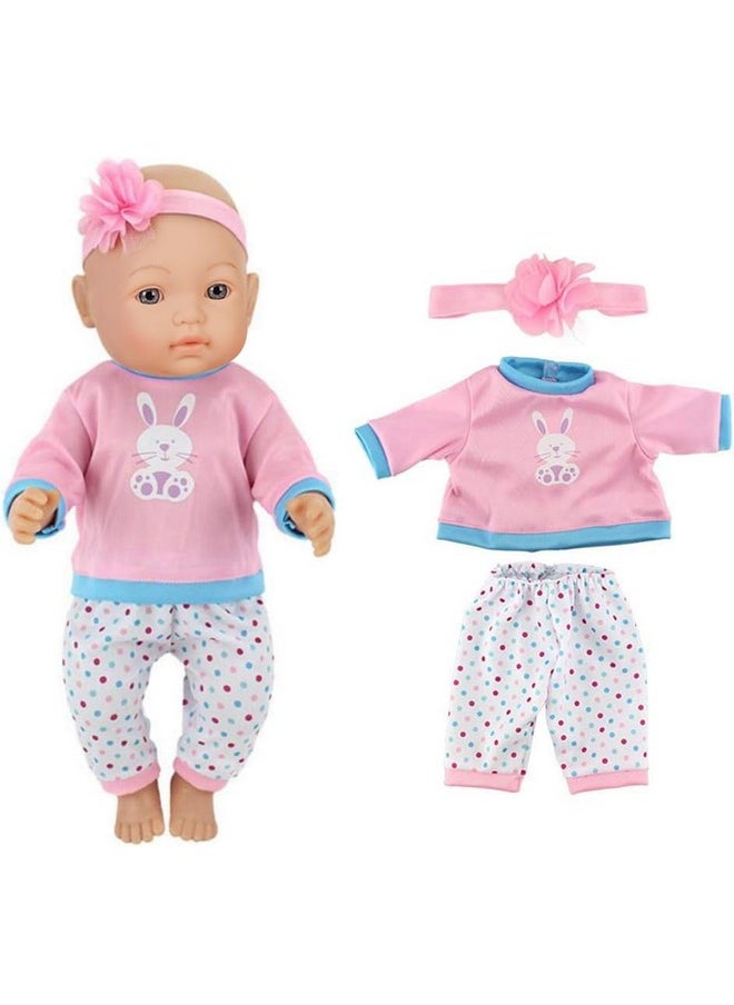Doll Clothes 4 Sets Doll Fashion Outfits Fit for 43 cm New Born Baby Dolls 14-16-17 Inch Baby Dolls 15 inch Dolls 18 inch Dolls（No Doll