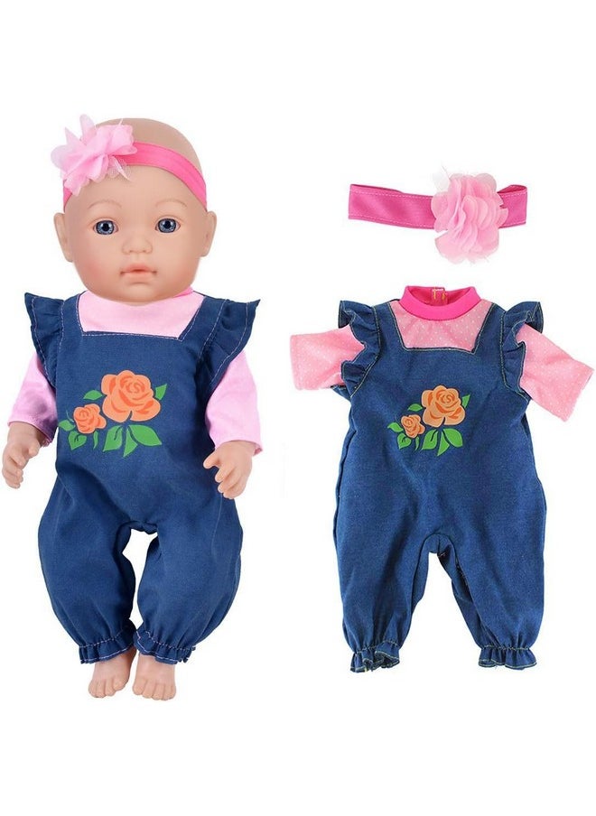 Doll Clothes 4 Sets Doll Fashion Outfits Fit for 43 cm New Born Baby Dolls 14-16-17 Inch Baby Dolls 15 inch Dolls 18 inch Dolls（No Doll