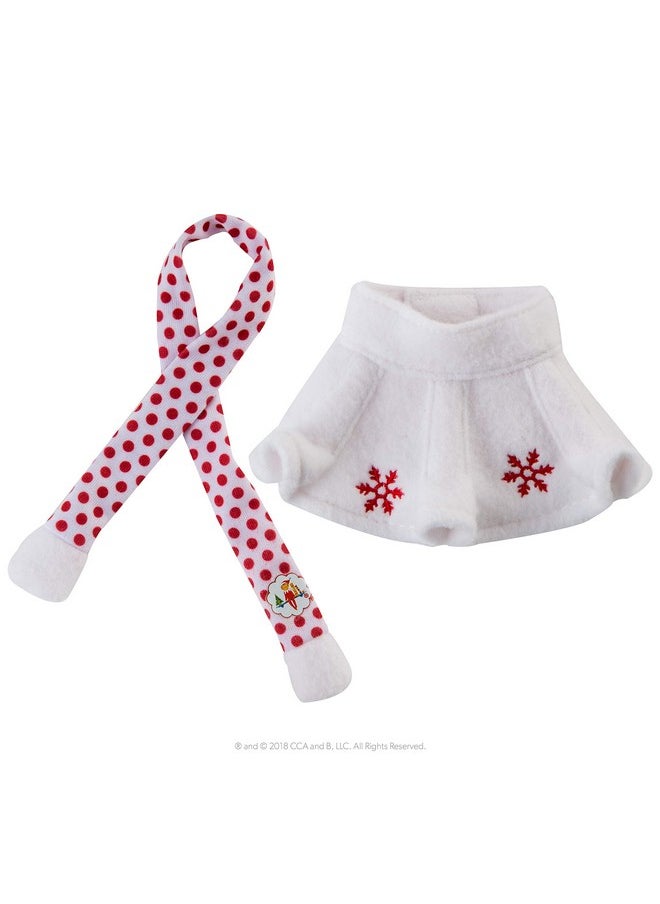 The Elf on the Shelf Claus Couture Collection Snowflake Skirt & Scarf- Scout Elf Not Included