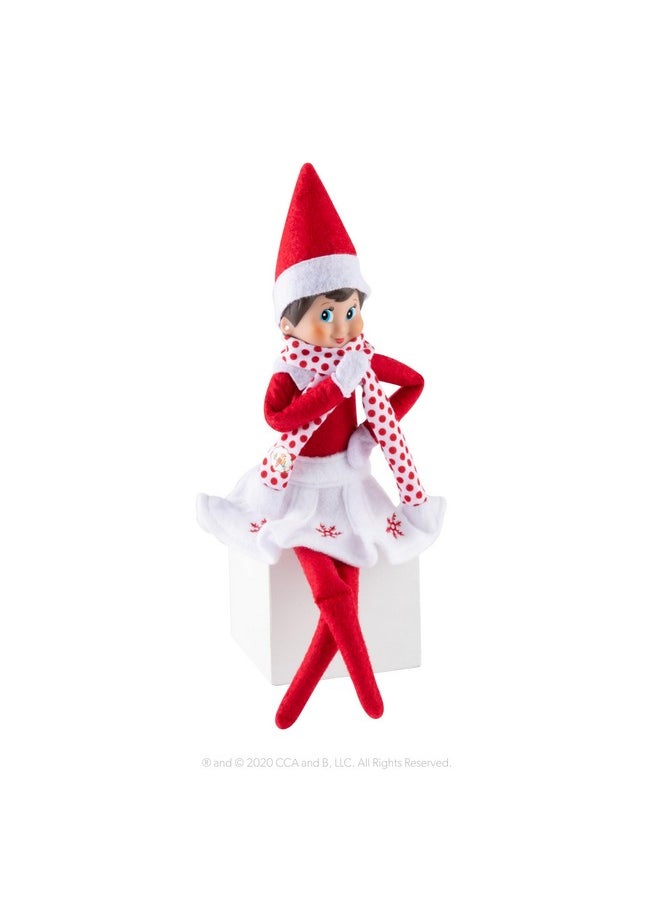 The Elf on the Shelf Claus Couture Collection Snowflake Skirt & Scarf- Scout Elf Not Included