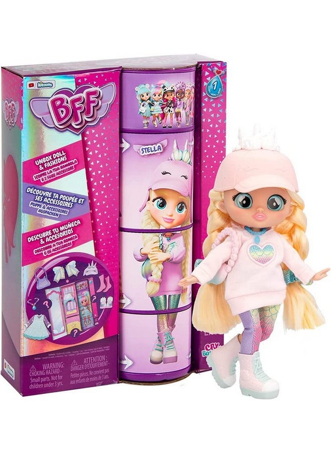 Toy Garrage BFF Stella Fashion Doll for Girls with 9+ Surprises Including Outfit and Accessories for Fashion Toy, Girls and Boys Ages 4 and Up, 7.8 Inch Doll (Stella)