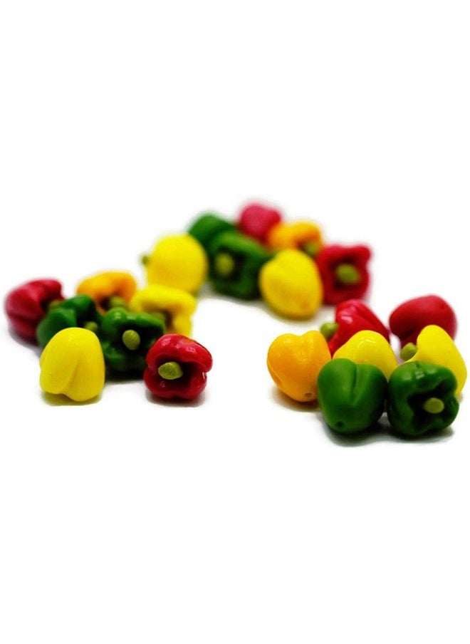 21 Psc Sweet Pepper Vegetable Dollhouse Miniatures Food Kitchen
