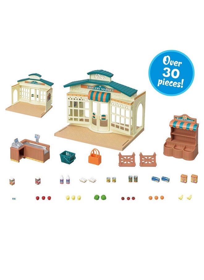 Calico Critters Grocery Market - Shop, Play, and Let Creativity Bloom!, Cream & Brown