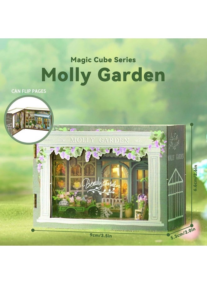 Flever Dollhouse Miniature DIY House Kit Creative Room with Furniture for Romantic Valentine's Gift (Molly Garden)