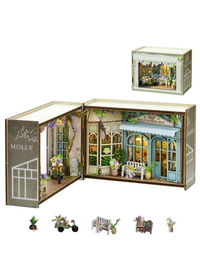 Flever Dollhouse Miniature DIY House Kit Creative Room with Furniture for Romantic Valentine's Gift (Molly Garden)