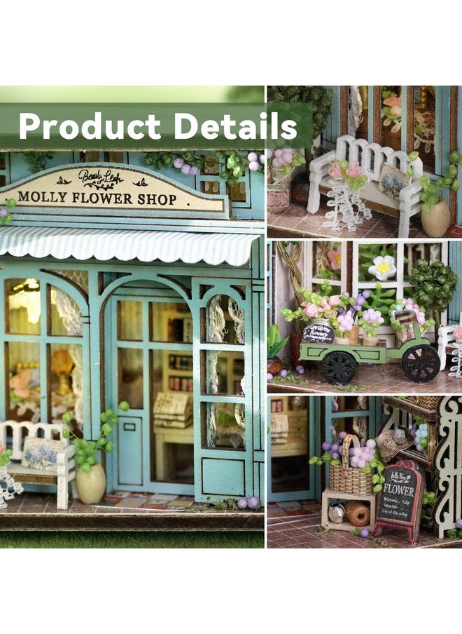 Flever Dollhouse Miniature DIY House Kit Creative Room with Furniture for Romantic Valentine's Gift (Molly Garden)