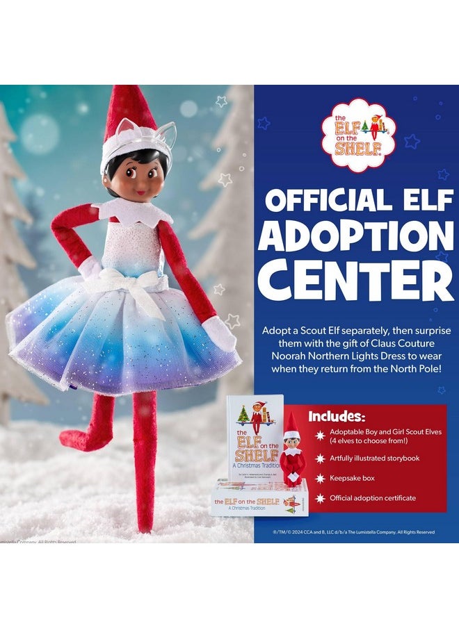 The Elf on the Shelf Claus Couture Extraordinary Noorah Party Dress for Your Scout Elf - Includes Northern Lights Inspired Dress and Fox-Ear Crown
