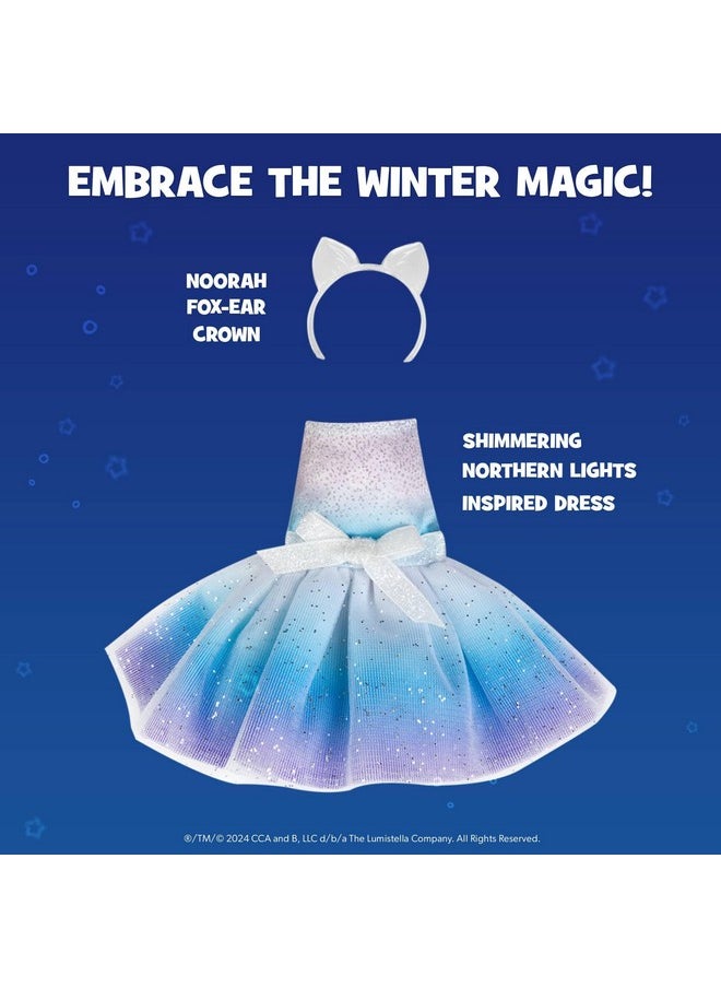 The Elf on the Shelf Claus Couture Extraordinary Noorah Party Dress for Your Scout Elf - Includes Northern Lights Inspired Dress and Fox-Ear Crown