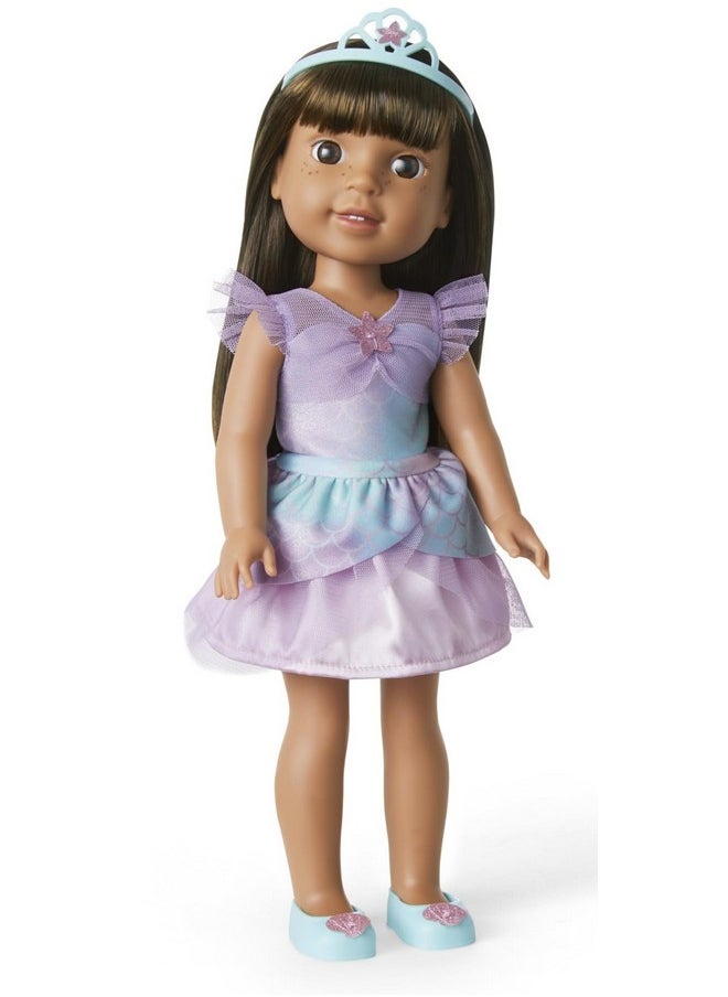 American Girl WellieWishers 14.5-inch Doll 2-in-1 Sparkly Mermaid Outfit with Headband and Ballet Flats, For Ages 4+