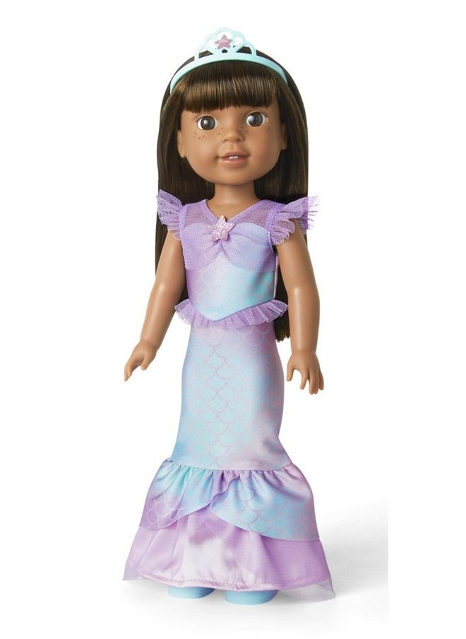 American Girl WellieWishers 14.5-inch Doll 2-in-1 Sparkly Mermaid Outfit with Headband and Ballet Flats, For Ages 4+