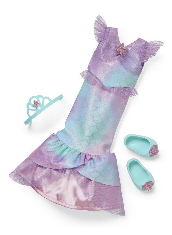 American Girl WellieWishers 14.5-inch Doll 2-in-1 Sparkly Mermaid Outfit with Headband and Ballet Flats, For Ages 4+