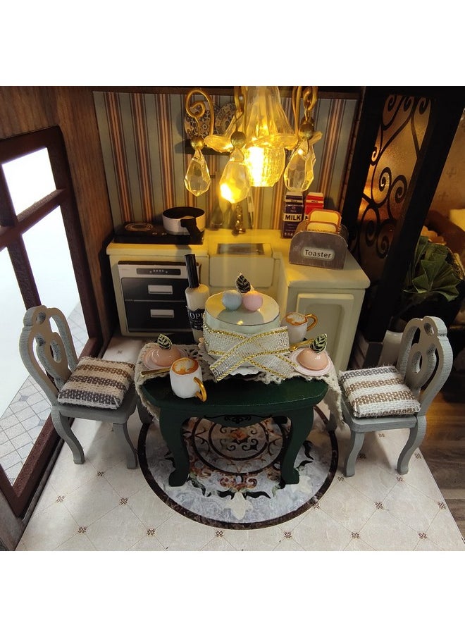 Flever Dollhouse Miniature DIY House Kit Creative Room with Furniture for Romantic Artwork Gift (Dream Building Pavilion)