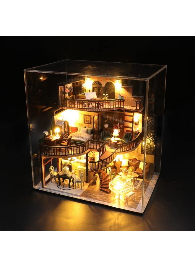 Flever Dollhouse Miniature DIY House Kit Creative Room with Furniture for Romantic Artwork Gift (Dream Building Pavilion)